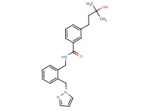3-(3-hydroxy-3-methylbutyl)-N-[2-(1H-pyrazol-1-ylmethyl)benzyl]benzamide