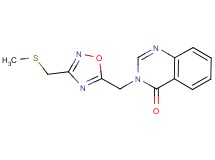 3-({3-[(methylthio)methyl]-1,2,4-oxadiazol-5-yl}methyl)quinazolin-4(3H)-one