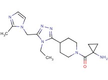 {1-[(4-{4-ethyl-5-[(2-methyl-1H-imidazol-1-yl)methyl]-4H-1,2,4-triazol-3-yl}-1-piperidinyl)carbonyl]cyclopropyl}amine dihydrochloride