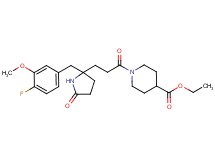 ethyl 1-{3-[2-(4-fluoro-3-methoxybenzyl)-5-oxo-2-pyrrolidinyl]propanoyl}-4-piperidinecarboxylate