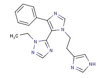1-ethyl-5-{1-[2-(1H-imidazol-4-yl)ethyl]-4-phenyl-1H-imidazol-5-yl}-1H-1,2,4-triazole