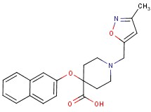 1-[(3-methylisoxazol-5-yl)methyl]-4-(2-naphthyloxy)piperidine-4-carboxylic acid