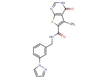 5-methyl-4-oxo-N-[3-(1H-pyrazol-1-yl)benzyl]-3,4-dihydrothieno[2,3-d]pyrimidine-6-carboxamide