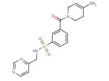 3-[(4-methyl-3,6-dihydropyridin-1(2H)-yl)carbonyl]-N-(pyrimidin-4-ylmethyl)benzenesulfonamide