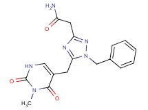 2-{1-benzyl-5-[(3-methyl-2,4-dioxo-1,2,3,4-tetrahydropyrimidin-5-yl)methyl]-1H-1,2,4-triazol-3-yl}acetamide