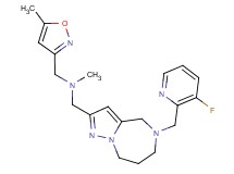 ({5-[(3-fluoro-2-pyridinyl)methyl]-5,6,7,8-tetrahydro-4H-pyrazolo[1,5-a][1,4]diazepin-2-yl}methyl)methyl[(5-methyl-3-isoxazolyl)methyl]amine