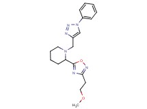 2-[3-(2-methoxyethyl)-1,2,4-oxadiazol-5-yl]-1-[(1-phenyl-1H-1,2,3-triazol-4-yl)methyl]piperidine