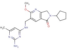 3-{[(2-amino-6-methylpyrimidin-4-yl)amino]methyl}-6-cyclopentyl-2-methoxy-6,7-dihydro-5H-pyrrolo[3,4-b]pyridin-5-one