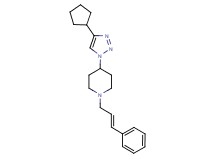 4-(4-cyclopentyl-1H-1,2,3-triazol-1-yl)-1-[(2E)-3-phenylprop-2-en-1-yl]piperidine