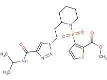 methyl 3-{[2-(2-{4-[(isopropylamino)carbonyl]-1H-1,2,3-triazol-1-yl}ethyl)-1-piperidinyl]sulfonyl}-2-thiophenecarboxylate