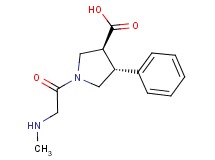 rel-(3S,4R)-1-(N-methylglycyl)-4-phenyl-3-pyrrolidinecarboxylic acid hydrochloride