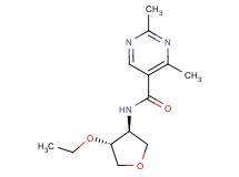 N-[(3S*,4R*)-4-ethoxytetrahydrofuran-3-yl]-2,4-dimethylpyrimidine-5-carboxamide