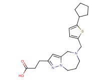 3-{5-[(5-cyclopentyl-2-thienyl)methyl]-5,6,7,8-tetrahydro-4H-pyrazolo[1,5-a][1,4]diazepin-2-yl}propanoic acid
