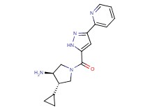(3R*,4S*)-4-cyclopropyl-1-[(3-pyridin-2-yl-1H-pyrazol-5-yl)carbonyl]pyrrolidin-3-amine