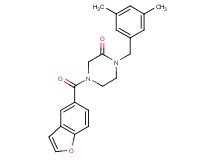 4-(1-benzofuran-5-ylcarbonyl)-1-(3,5-dimethylbenzyl)-2-piperazinone
