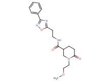 1-(2-methoxyethyl)-6-oxo-N-[2-(3-phenyl-1,2,4-oxadiazol-5-yl)ethyl]-3-piperidinecarboxamide