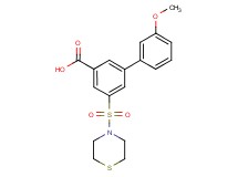 3'-methoxy-5-(thiomorpholin-4-ylsulfonyl)biphenyl-3-carboxylic acid
