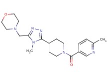 4-[(4-methyl-5-{1-[(6-methylpyridin-3-yl)carbonyl]piperidin-4-yl}-4H-1,2,4-triazol-3-yl)methyl]morpholine
