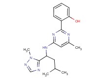 2-(4-methyl-6-{[3-methyl-1-(1-methyl-1H-1,2,4-triazol-5-yl)butyl]amino}pyrimidin-2-yl)phenol