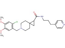 6-(2-chloro-4,5-dimethoxybenzyl)-N-[3-(4-pyridinyl)propyl]-6-azaspiro[2.5]octane-1-carboxamide