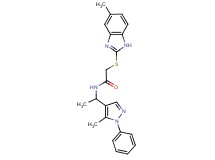 2-[(5-methyl-1H-benzimidazol-2-yl)thio]-N-[1-(5-methyl-1-phenyl-1H-pyrazol-4-yl)ethyl]acetamide