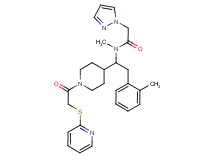 N-methyl-N-(2-(2-methylphenyl)-1-{1-[(2-pyridinylthio)acetyl]-4-piperidinyl}ethyl)-2-(1H-pyrazol-1-yl)acetamide