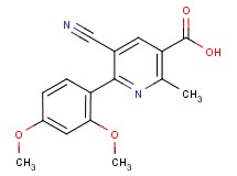 5-cyano-6-(2,4-dimethoxyphenyl)-2-methylnicotinic acid