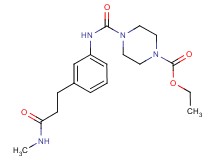 ethyl 4-[({3-[3-(methylamino)-3-oxopropyl]phenyl}amino)carbonyl]piperazine-1-carboxylate