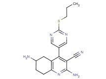 2,6-diamino-4-[2-(propylthio)pyrimidin-5-yl]-5,6,7,8-tetrahydroquinoline-3-carbonitrile