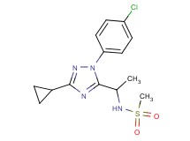 N-{1-[1-(4-chlorophenyl)-3-cyclopropyl-1H-1,2,4-triazol-5-yl]ethyl}methanesulfonamide