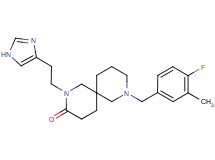 8-(4-fluoro-3-methylbenzyl)-2-[2-(1H-imidazol-4-yl)ethyl]-2,8-diazaspiro[5.5]undecan-3-one