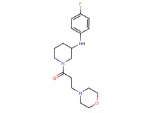 N-(4-fluorophenyl)-1-[3-(4-morpholinyl)propanoyl]-3-piperidinamine