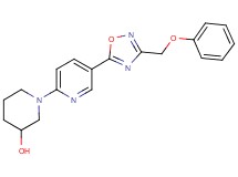 1-{5-[3-(phenoxymethyl)-1,2,4-oxadiazol-5-yl]-2-pyridinyl}-3-piperidinol