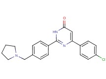 6-(4-chlorophenyl)-2-[4-(pyrrolidin-1-ylmethyl)phenyl]pyrimidin-4(3H)-one