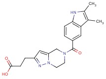 3-{5-[(2,3-dimethyl-1H-indol-5-yl)carbonyl]-4,5,6,7-tetrahydropyrazolo[1,5-a]pyrazin-2-yl}propanoic acid