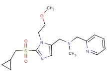 1-[2-[(cyclopropylmethyl)sulfonyl]-1-(2-methoxyethyl)-1H-imidazol-5-yl]-N-methyl-N-(2-pyridinylmethyl)methanamine