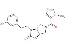 (3aS*,6aR*)-3-[2-(3-chlorophenyl)ethyl]-5-[(1-methyl-1H-imidazol-5-yl)carbonyl]hexahydro-2H-pyrrolo[3,4-d][1,3]oxazol-2-one