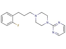 2-{4-[3-(2-fluorophenyl)propyl]-1-piperazinyl}pyrimidine bis(trifluoroacetate)
