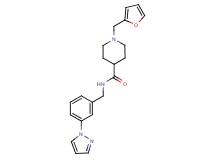 1-(2-furylmethyl)-N-[3-(1H-pyrazol-1-yl)benzyl]-4-piperidinecarboxamide