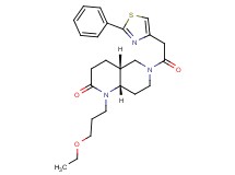 (4aR*,8aS*)-1-(3-ethoxypropyl)-6-[(2-phenyl-1,3-thiazol-4-yl)acetyl]octahydro-1,6-naphthyridin-2(1H)-one