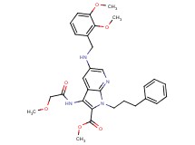 methyl 5-[(2,3-dimethoxybenzyl)amino]-3-[(methoxyacetyl)amino]-1-(3-phenylpropyl)-1H-pyrrolo[2,3-b]pyridine-2-carboxylate