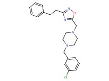 1-(3-chlorobenzyl)-4-{[3-(2-phenylethyl)-1,2,4-oxadiazol-5-yl]methyl}piperazine