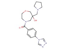6-(pyrrolidin-1-ylmethyl)-4-[4-(4H-1,2,4-triazol-4-yl)benzoyl]-1,4-oxazepan-6-ol