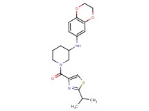 N-(2,3-dihydro-1,4-benzodioxin-6-yl)-1-[(2-isopropyl-1,3-thiazol-4-yl)carbonyl]-3-piperidinamine