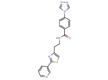 N-[2-(2-pyridin-3-yl-1,3-thiazol-4-yl)ethyl]-4-(4H-1,2,4-triazol-4-yl)benzamide
