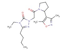 5-butyl-2-{2-[2-(3,5-dimethyl-4-isoxazolyl)-1-pyrrolidinyl]-2-oxoethyl}-4-ethyl-2,4-dihydro-3H-1,2,4-triazol-3-one