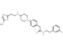 N-[2-(3-fluorophenyl)ethyl]-2-[4-(4-{[2-(4-methyl-1H-imidazol-2-yl)ethyl]amino}-1-piperidinyl)phenyl]acetamide