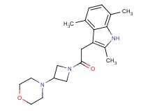2,4,7-trimethyl-3-{2-[3-(4-morpholinyl)-1-azetidinyl]-2-oxoethyl}-1H-indole