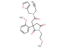 N-(2-furylmethyl)-2-[1-(2-methoxyethyl)-3-(2-methoxyphenyl)-2,5-dioxo-3-pyrrolidinyl]-N-2-propyn-1-ylacetamide