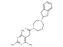 5-{2-[4-(2,3-dihydro-1H-inden-2-yl)-1,4-diazepan-1-yl]-2-oxoethyl}-4,6-dimethyl-2-pyrimidinamine